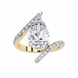 Pear Diamond Bypass Pavé Ring