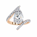 Pear Diamond Bypass Pavé Ring