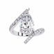 Pear Diamond Bypass Pavé Ring