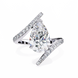Pear Diamond Bypass Pavé Ring