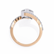 Pear Diamond Bypass Pavé Ring