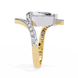 Pear Diamond Bypass Pavé Ring