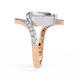 Pear Diamond Bypass Pavé Ring