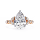 Pear Diamond Ring with Marquise Side Stones