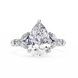 Pear Diamond Ring with Marquise Side Stones