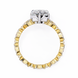 Pear Diamond Ring with Marquise Side Stones