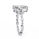 Pear Diamond Ring with Marquise Side Stones