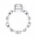 Radiant Diamond Ring with Pear Side Stones