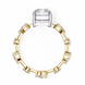 Radiant Diamond Ring with Pear Side Stones