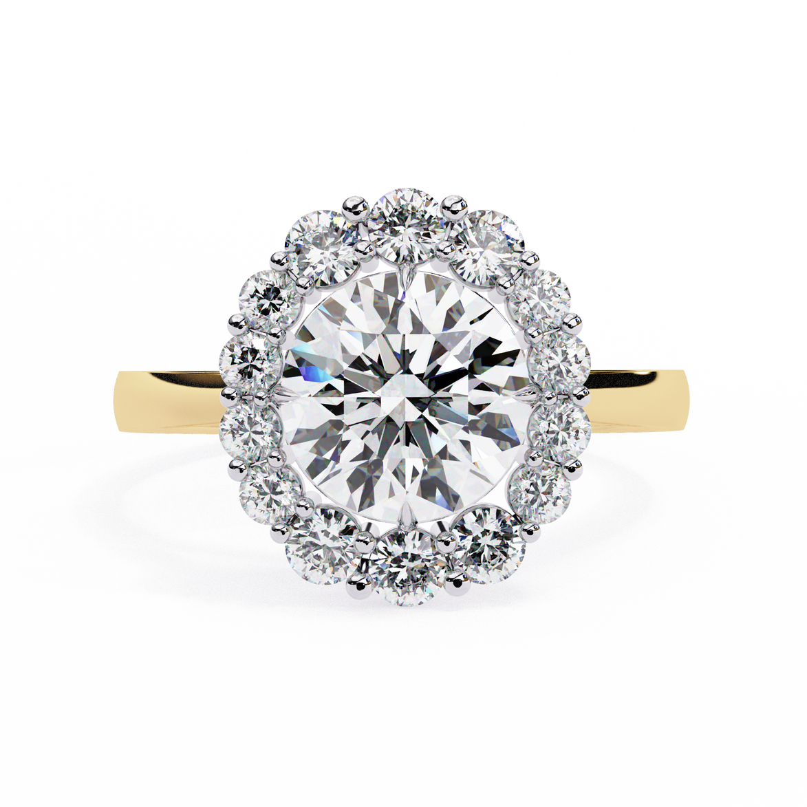 158 Celeste Round Halo Diamond Ring