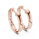 Diamond huggie hoop earrings with round diamonds in U-cut setting