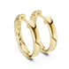 Diamond huggie hoop earrings with round diamonds in U-cut setting