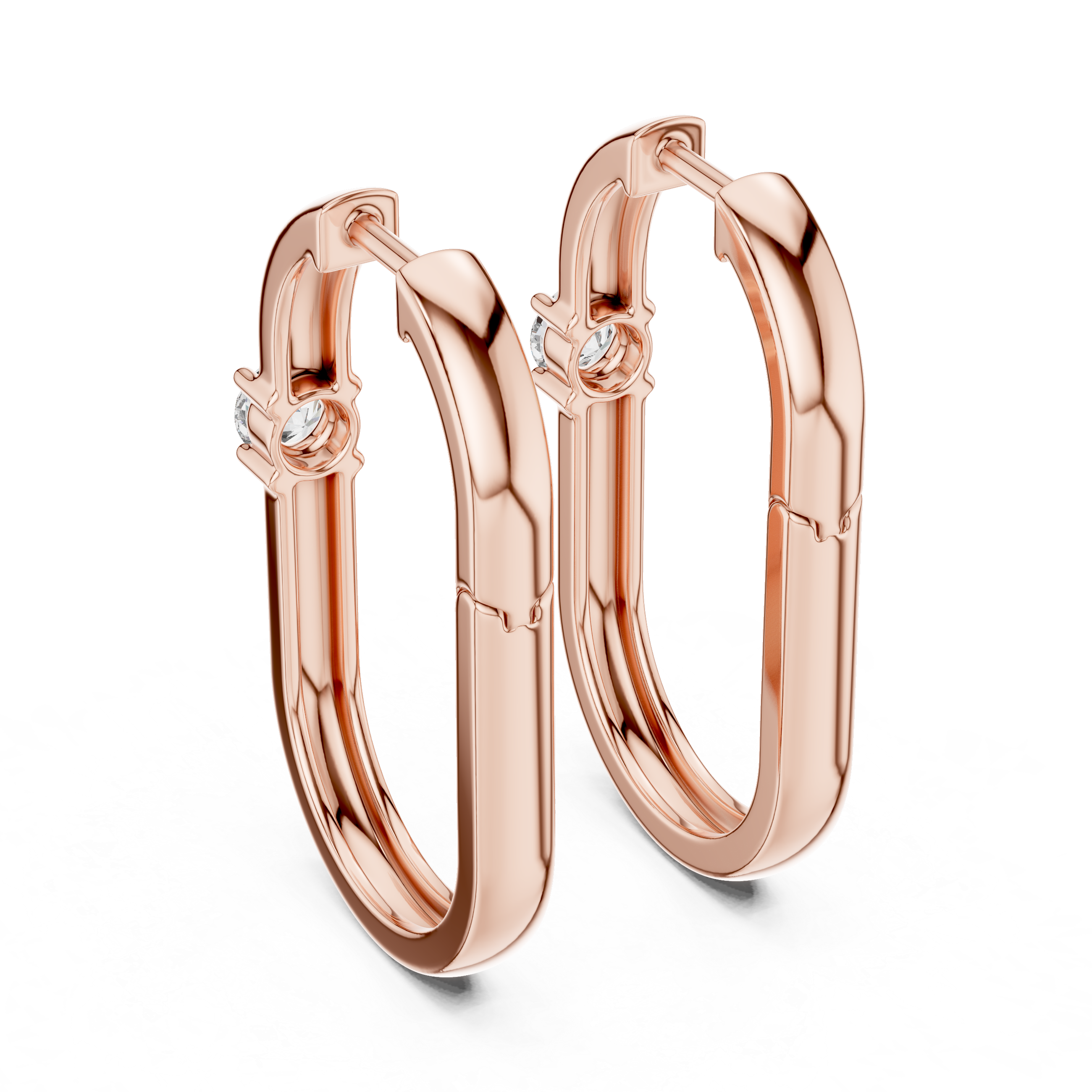 solitaire diamond hoop earrings, oval hoop earrings with single diamond, minimal gold hoop earrings, modern diamond hoops, everyday luxury earrings