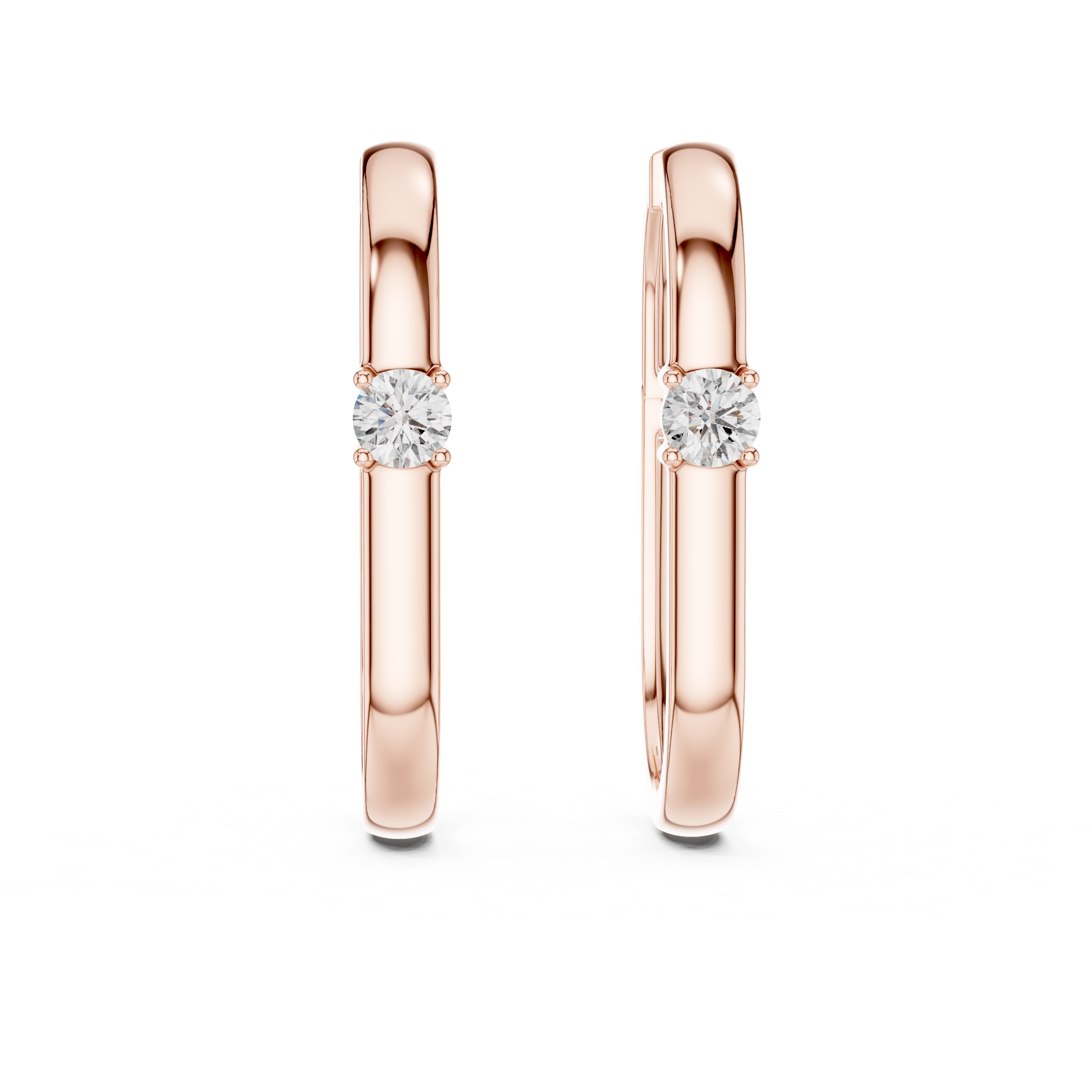 solitaire diamond hoop earrings, oval hoop earrings with single diamond, minimal gold hoop earrings, modern diamond hoops, everyday luxury earrings