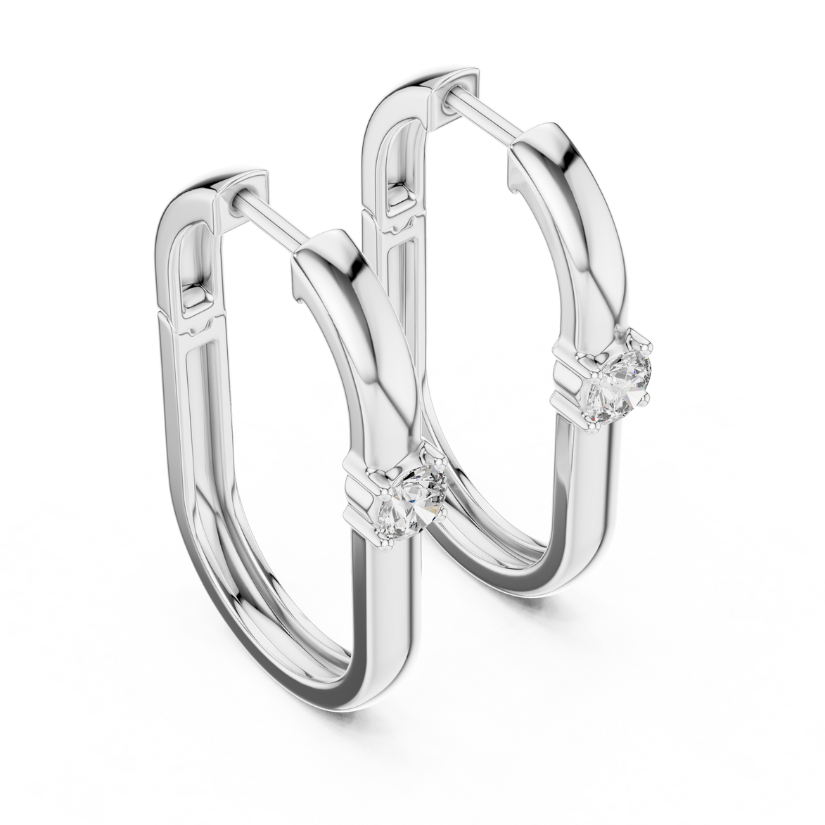 solitaire diamond hoop earrings, oval hoop earrings with single diamond, minimal gold hoop earrings, modern diamond hoops, everyday luxury earrings