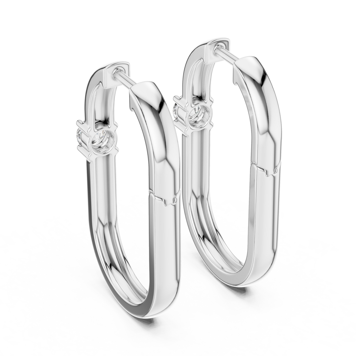 solitaire diamond hoop earrings, oval hoop earrings with single diamond, minimal gold hoop earrings, modern diamond hoops, everyday luxury earrings