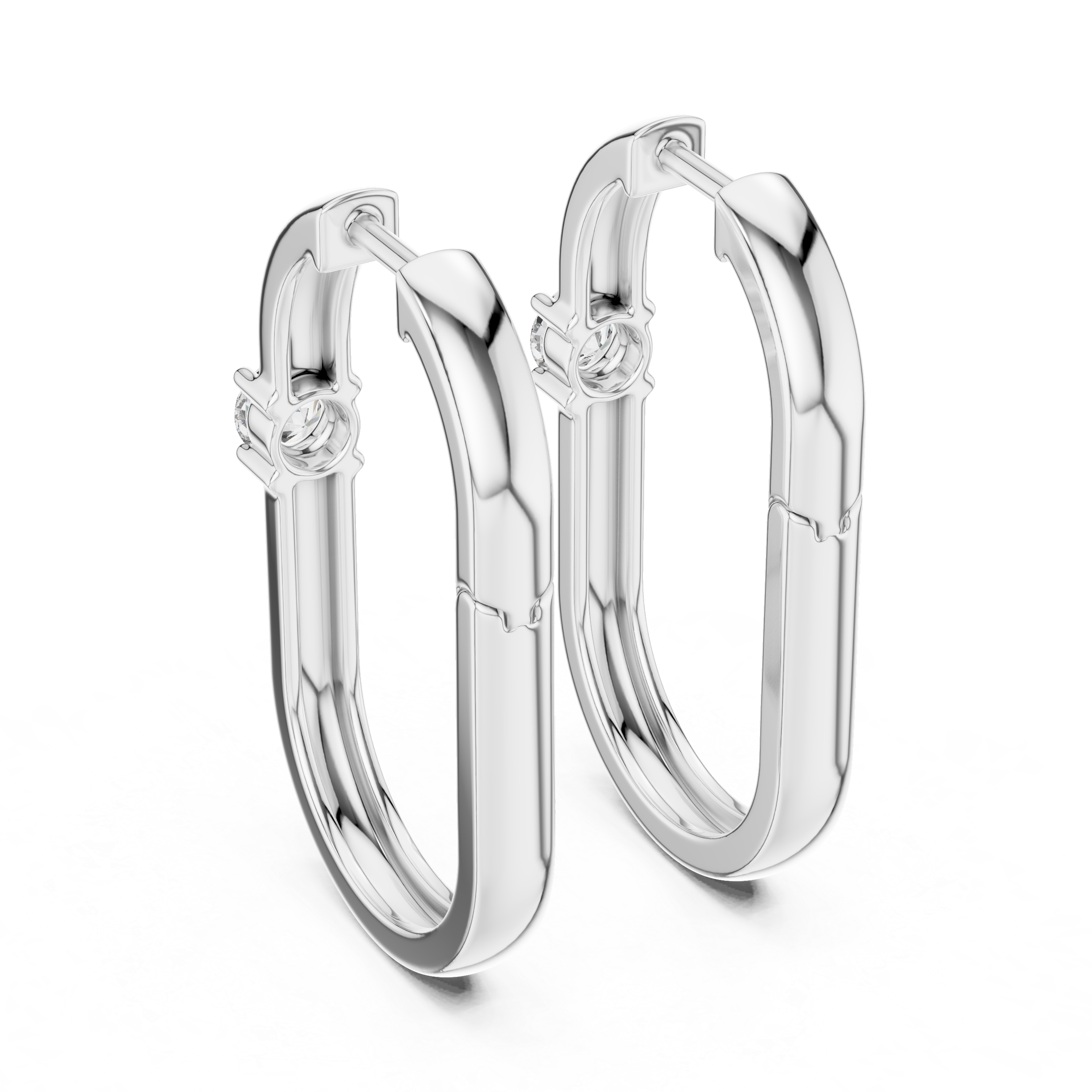 solitaire diamond hoop earrings, oval hoop earrings with single diamond, minimal gold hoop earrings, modern diamond hoops, everyday luxury earrings