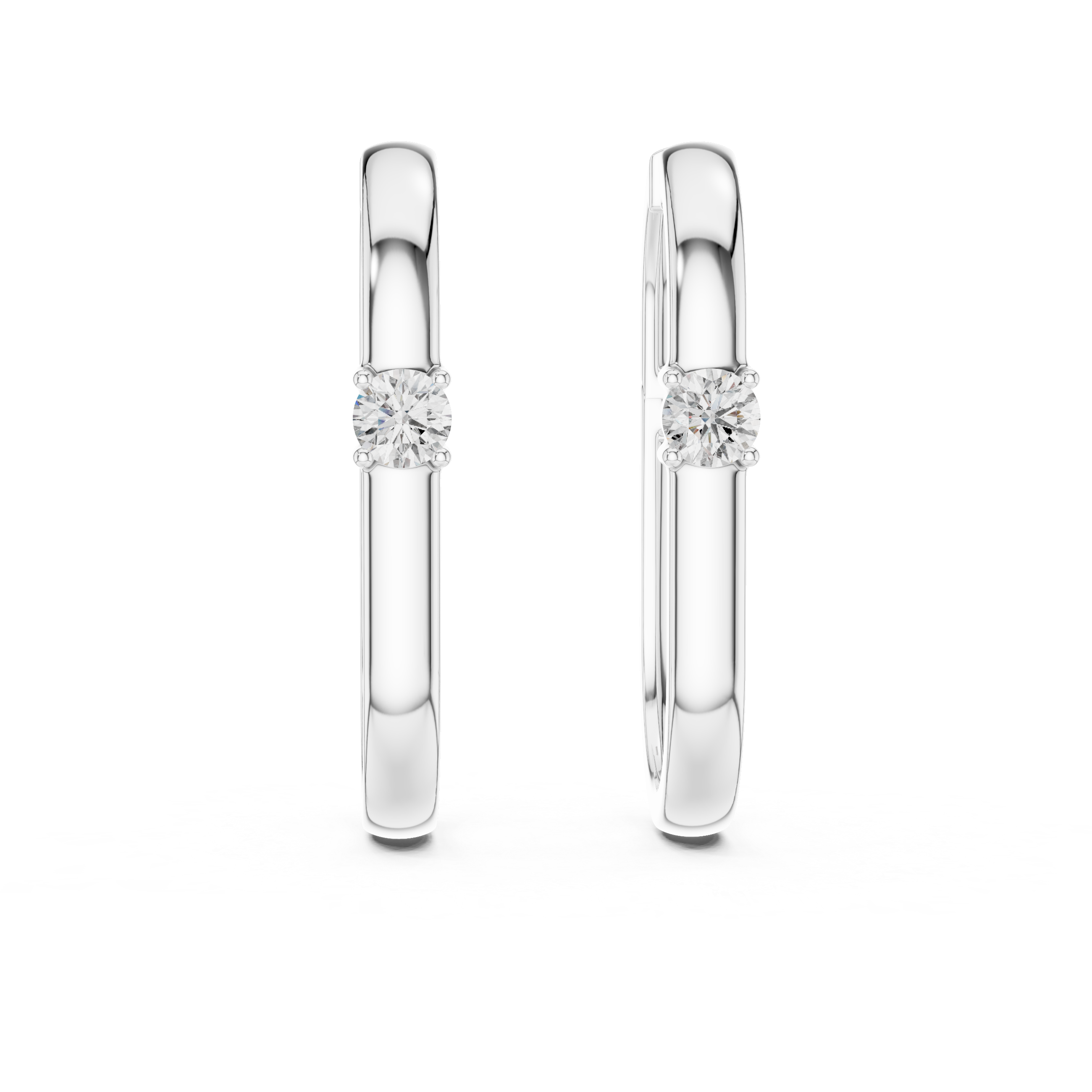 solitaire diamond hoop earrings, oval hoop earrings with single diamond, minimal gold hoop earrings, modern diamond hoops, everyday luxury earrings