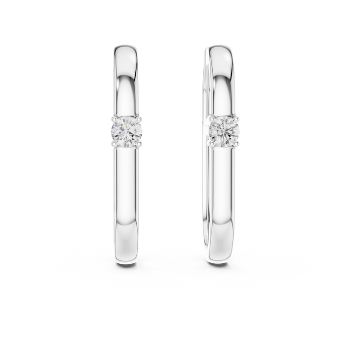 solitaire diamond hoop earrings, oval hoop earrings with single diamond, minimal gold hoop earrings, modern diamond hoops, everyday luxury earrings