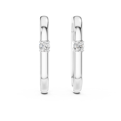 solitaire diamond hoop earrings, oval hoop earrings with single diamond, minimal gold hoop earrings, modern diamond hoops, everyday luxury earrings