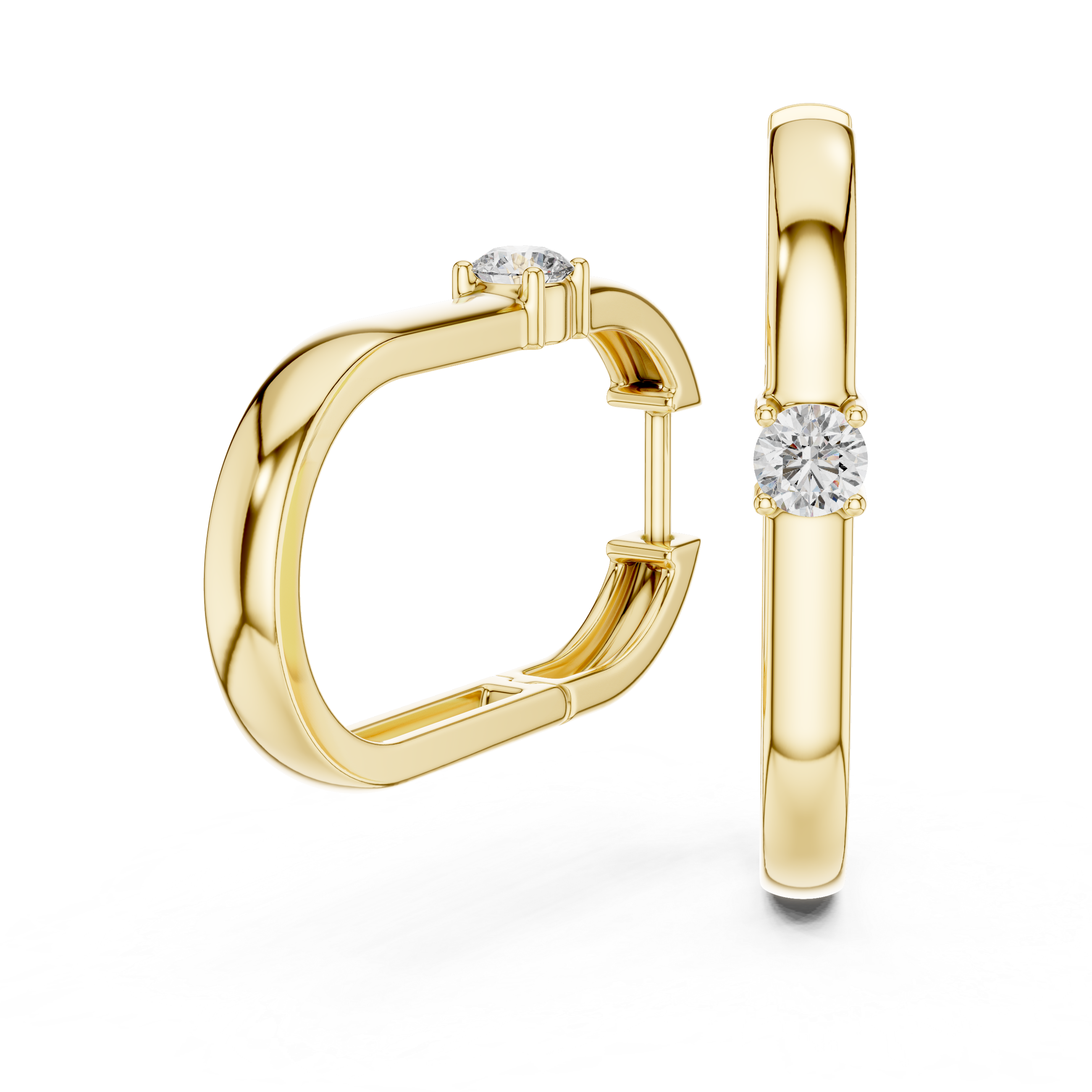 solitaire diamond hoop earrings, oval hoop earrings with single diamond, minimal gold hoop earrings, modern diamond hoops, everyday luxury earrings