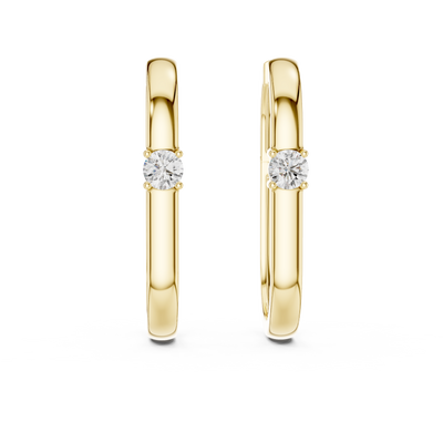 solitaire diamond hoop earrings, oval hoop earrings with single diamond, minimal gold hoop earrings, modern diamond hoops, everyday luxury earrings