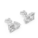 Pear and emerald cut diamond stud earrings in modern luxury design
