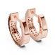 Gold diamond huggie hoop earrings for women