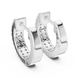 Gold diamond huggie hoop earrings for women