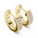 Gold diamond huggie hoop earrings for women