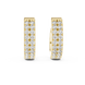 Gold diamond huggie hoop earrings for women