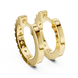 Small gold diamond huggie hoop earrings for women