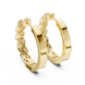 Gold marquise diamond hoop earrings for women
