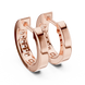 Gold diamond huggie hoop earrings for women