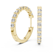 Gold diamond huggie hoop earrings for women
