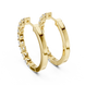 Gold diamond huggie hoop earrings for women