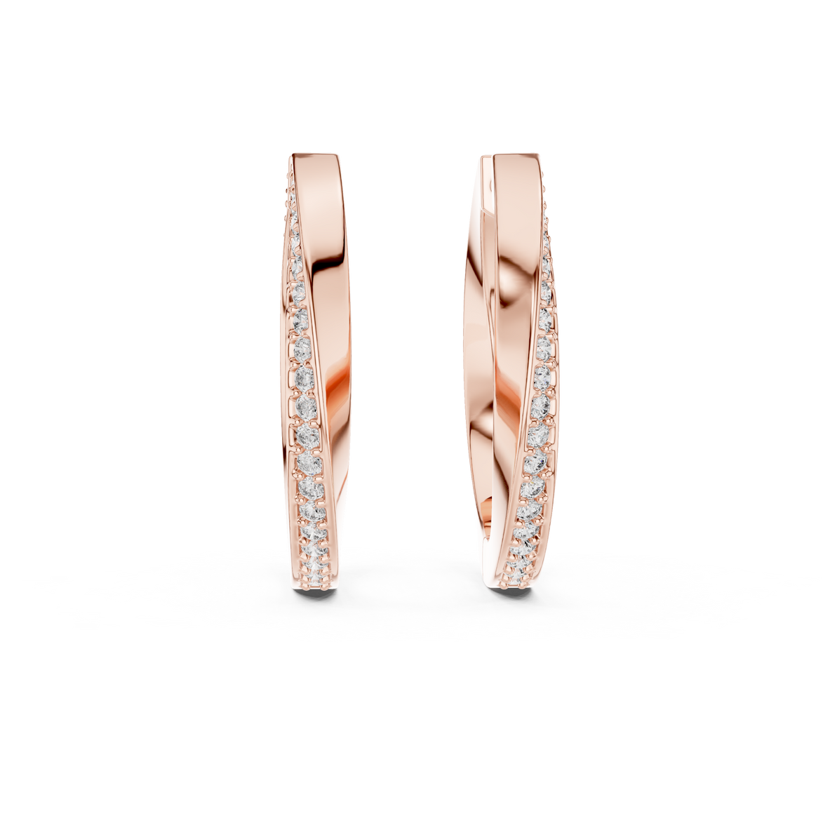 Gold diamond hoop earrings for women