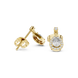 Pear halo lab grown diamond stud earrings in gold by Signora Jewels