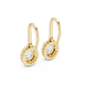Oval halo lab grown diamond drop earrings in gold by Signora Jewels
