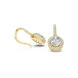 Oval halo lab grown diamond drop earrings in gold by Signora Jewels