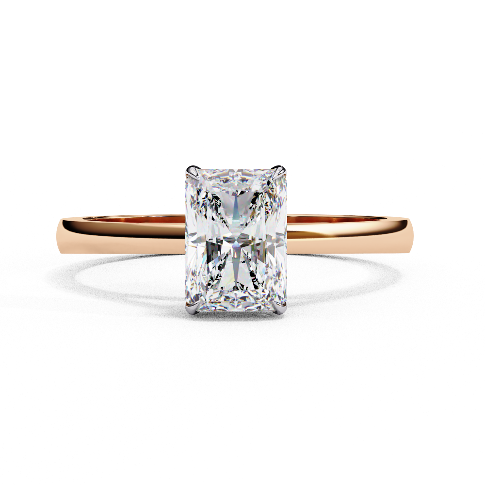 Radiant Diamond Four Prong Ring