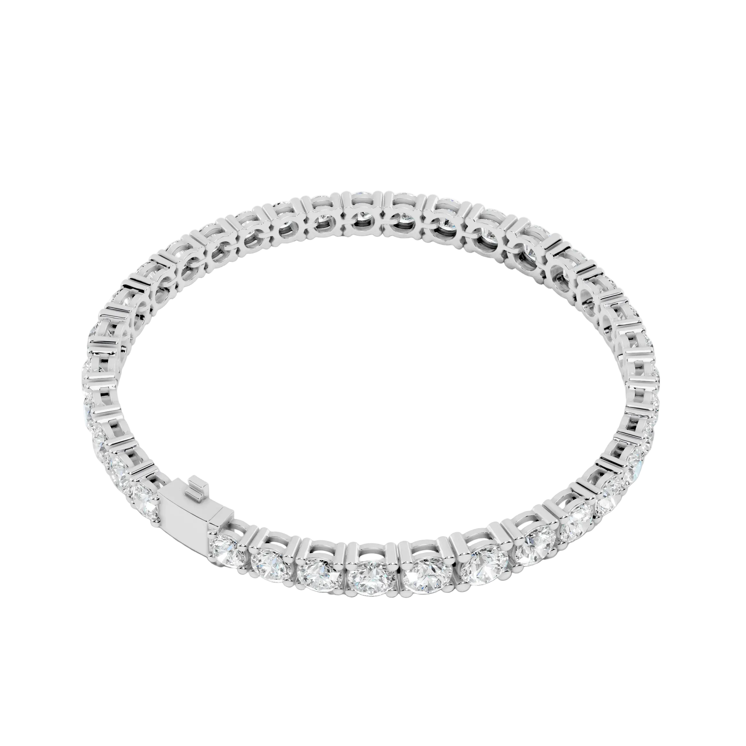 Diamond bracelet on a white background