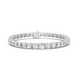 Silver bracelet with clear gemstones on a white background