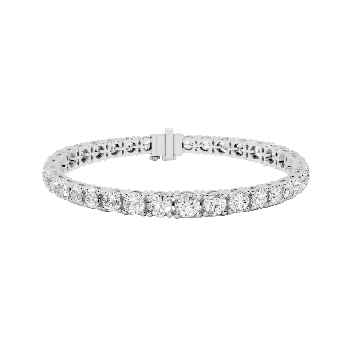 Diamond bracelet on a white background
