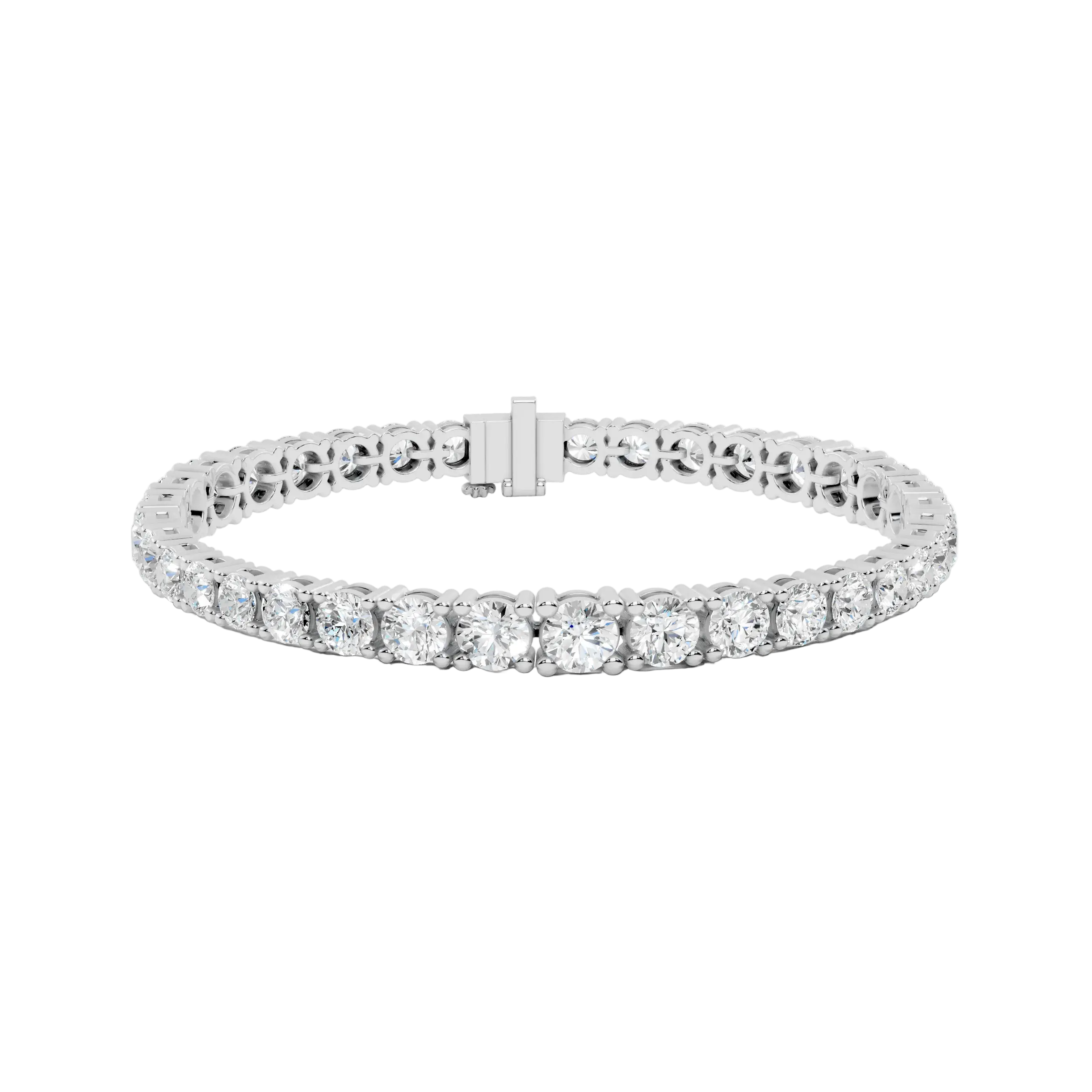 Diamond bracelet on a white background