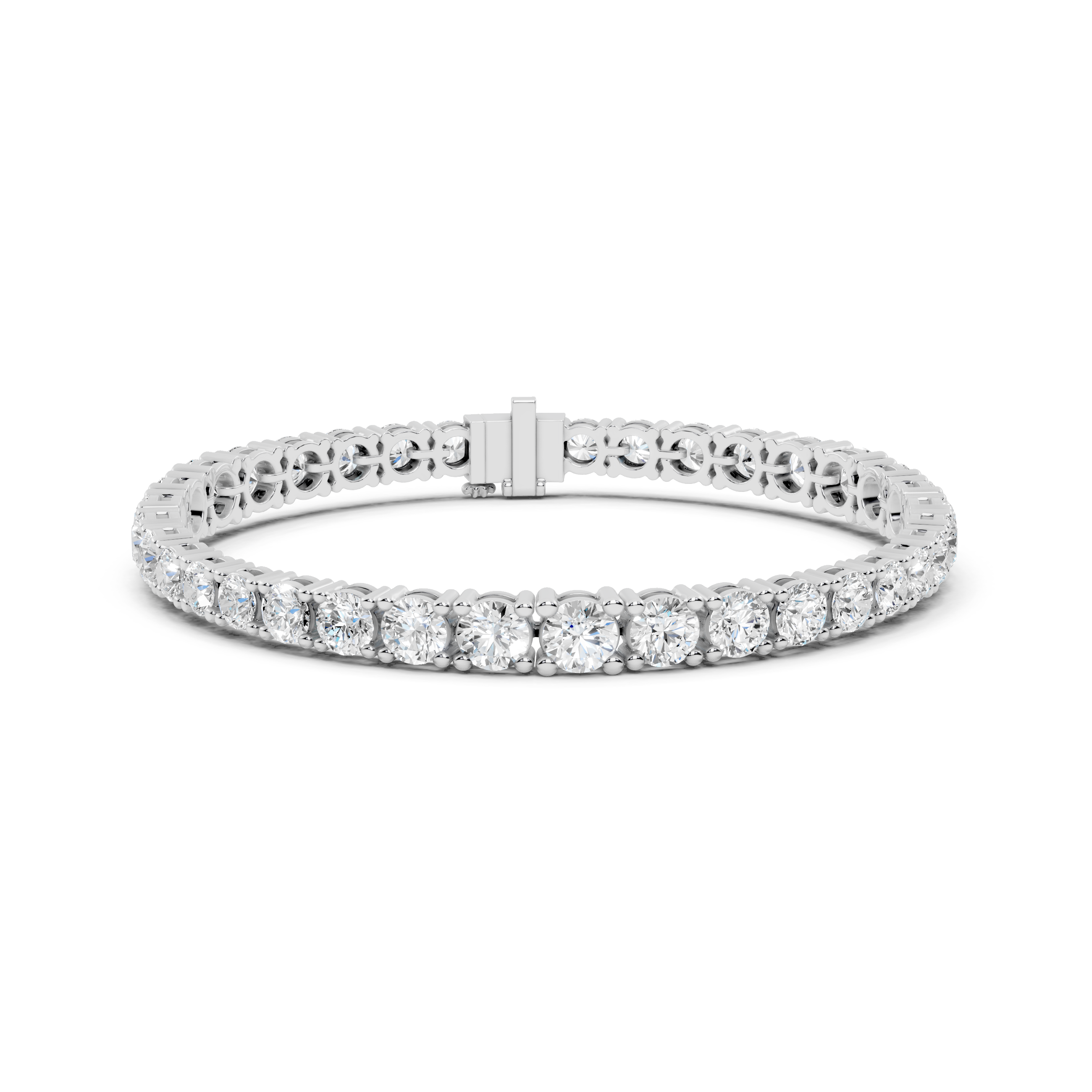 Diamond bracelet on a white background