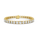 Gold bracelet with diamond stones on a white background