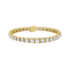 Gold bracelet with diamond stones on a white background
