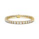 Gold bracelet with diamond stones on a white background
