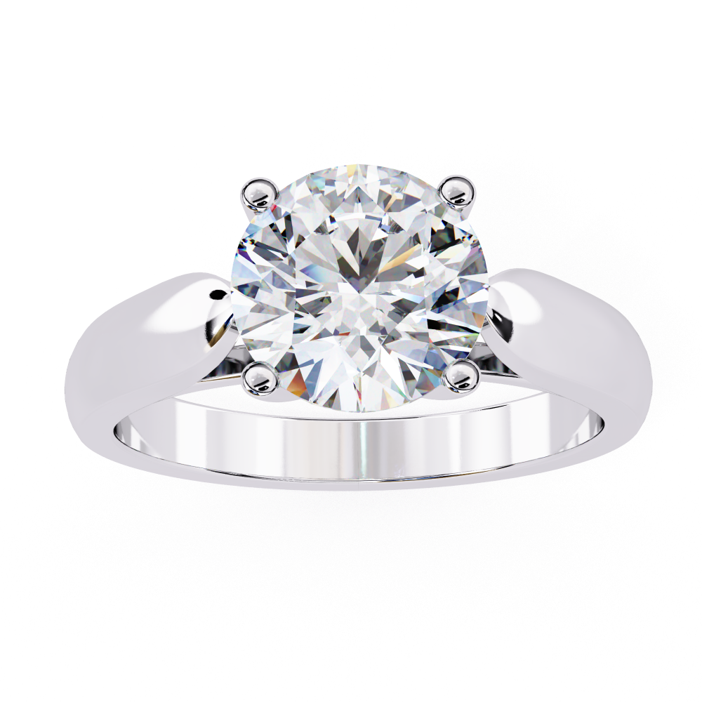 Diamond ring with a white background